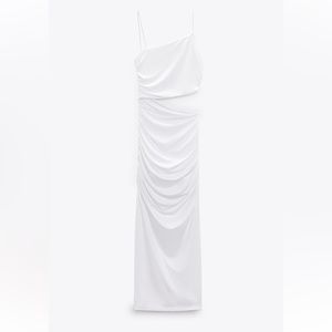 Zara asymmetrical white dress brand new with tags on